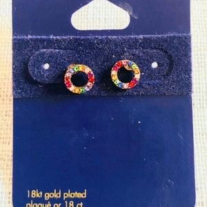 Colorful stud earrings (never worn)